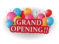 Grand opening celebrations background with colorful balloon Royalty Free Stock Photo