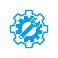 spanner, repair, wrench, industry, screwdriver, gear, settings, equipment, service, maintenance, work tool icon