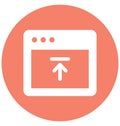 Upload button Vector related to web browser windows and fully editable Royalty Free Stock Photo