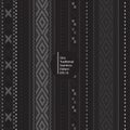Ulos traditional batik indonesia seamless dark color pattern background