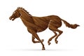 Horse racing running cartoon graphic Royalty Free Stock Photo