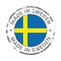 Made in Sweden flag grunge icon