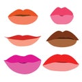 Mouth Lips close up Design element isolated