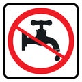 Don`t waste water sign