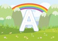 ABC Trace & Color Alphabet Worksheets Printables Tracing Worksheets A-Z  in preschool helps children build pre-writing skills Royalty Free Stock Photo