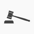 Black judge court hummer icon.