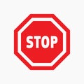 Red, white stop, attention, warning icon.