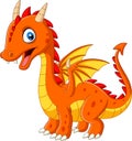 Cartoon little dragon isolated on white background Royalty Free Stock Photo