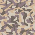 Debris Camouflage seamless pattern for your design. Pastel purple and light beige colors texture. Urban camo repeat print.