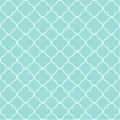Blue quatrefoil outline ornamental pattern