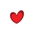 Modern romantic love heart icon or symbol