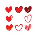 Cute love/heart icon sign logo concept bundles