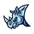 Rhino Head Logo Mascot - Vector