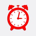 Red alarm clock icon Royalty Free Stock Photo