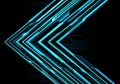 Abstract blue light power circuit arrow direction on dark design modern futuristic technology background vector Royalty Free Stock Photo