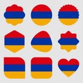 Flags armenia europe illustration vector eps