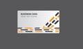 Creative company business cards templates collection with logo Royalty Free Stock Photo