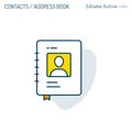 Contacts, Directory icon, Business links, Name tag, Social connections, address book, Communication, Business contacts, Document f