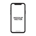 Black iphone mockup  isolated on background Royalty Free Stock Photo