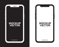 Mockup black and white iphone with blank screen Royalty Free Stock Photo
