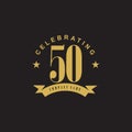 50th celebrating emblematic logo design