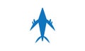 Airplane Traveling Icon - Vector Jet Plane Design Logo Template