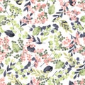 Sketched flower print in bright colors.