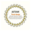 Autumn floral greenery poster, card design Royalty Free Stock Photo