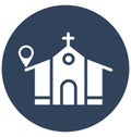 Church location Isolated Vector Icon which can easily modify or edit