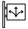 Road arrows Isolated Vector Icon which can easily modify or edit