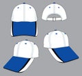 PrintBaseball Cap Design Vector White / Blue Royalty Free Stock Photo