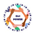 Girl power concept - Vector Royalty Free Stock Photo