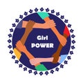 Girl power concept - Vector Royalty Free Stock Photo