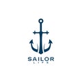 Anchor logo design vector template icon Royalty Free Stock Photo