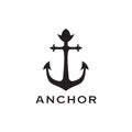 Anchor logo design vector template icon Royalty Free Stock Photo