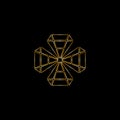 Diamond vector logo. Jewellery logo. Goldsmith emblem. Luxury presents shop