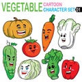 Funny cute Vegetable  cartoon character Royalty Free Stock Photo