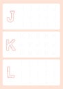 Kindergarten Tracing Letters Worksheets Alphabet trace worksheet vector