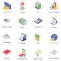 Accounting And Tax Isometric Icons