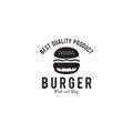 Burger restaurant logo design vector template Royalty Free Stock Photo