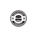 Burger restaurant logo design vector template Royalty Free Stock Photo