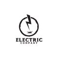 Electric company logo design vector template