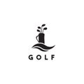 Simple modern golf logo design inspiration vector template