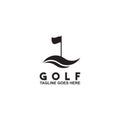 Simple modern golf logo design inspiration vector template