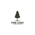 Pine tree logo design vector template Royalty Free Stock Photo