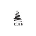 Pine tree logo design vector template Royalty Free Stock Photo