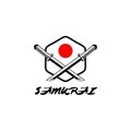 Samurai logo design vector template