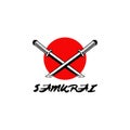 Samurai logo design vector template