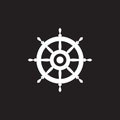 Ship steering logo design vector template Royalty Free Stock Photo