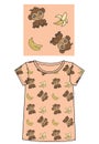 Monkey print for children fashion industry